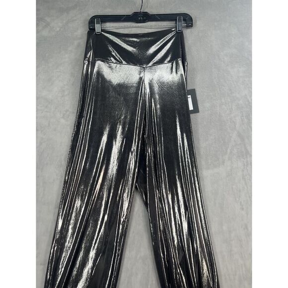 Free People Norma Kamali Pencil Pants Size Large Silver Metallic - Picture 3 of 9